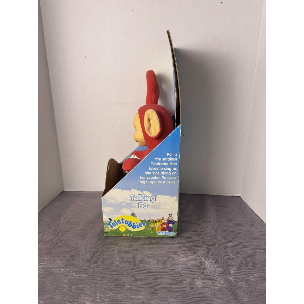 Vintage Playskool Teletubbies Talking Po Red Small Plush Stuffed Toy Washable